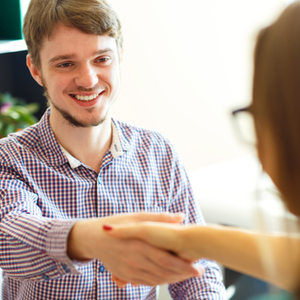 small business owner onboarding a new employee