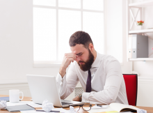 Stressed Man e-file income tax extension