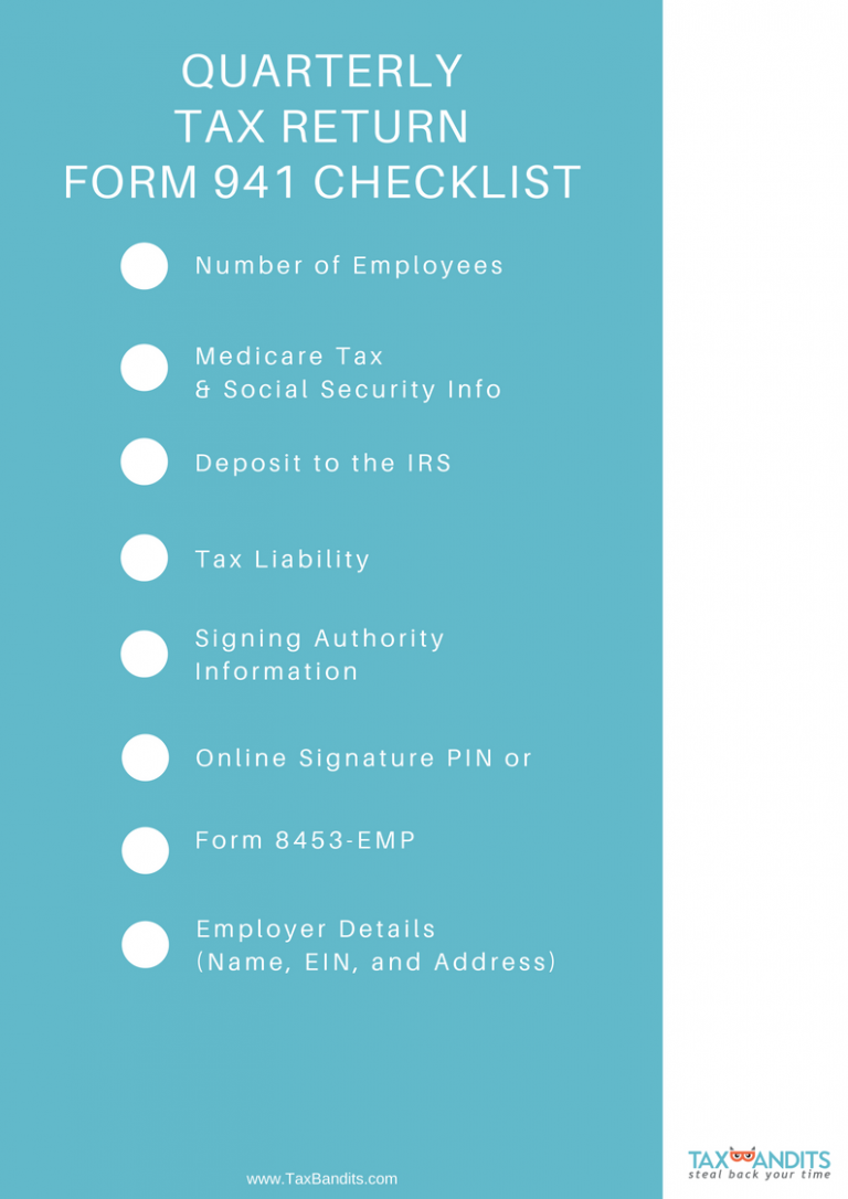 The Form 941 for 2019 Checklist You Need To File Your Quarterly Taxes