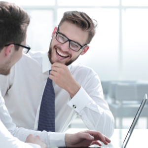 Businessman learning how to earn loyalty and boost productivity