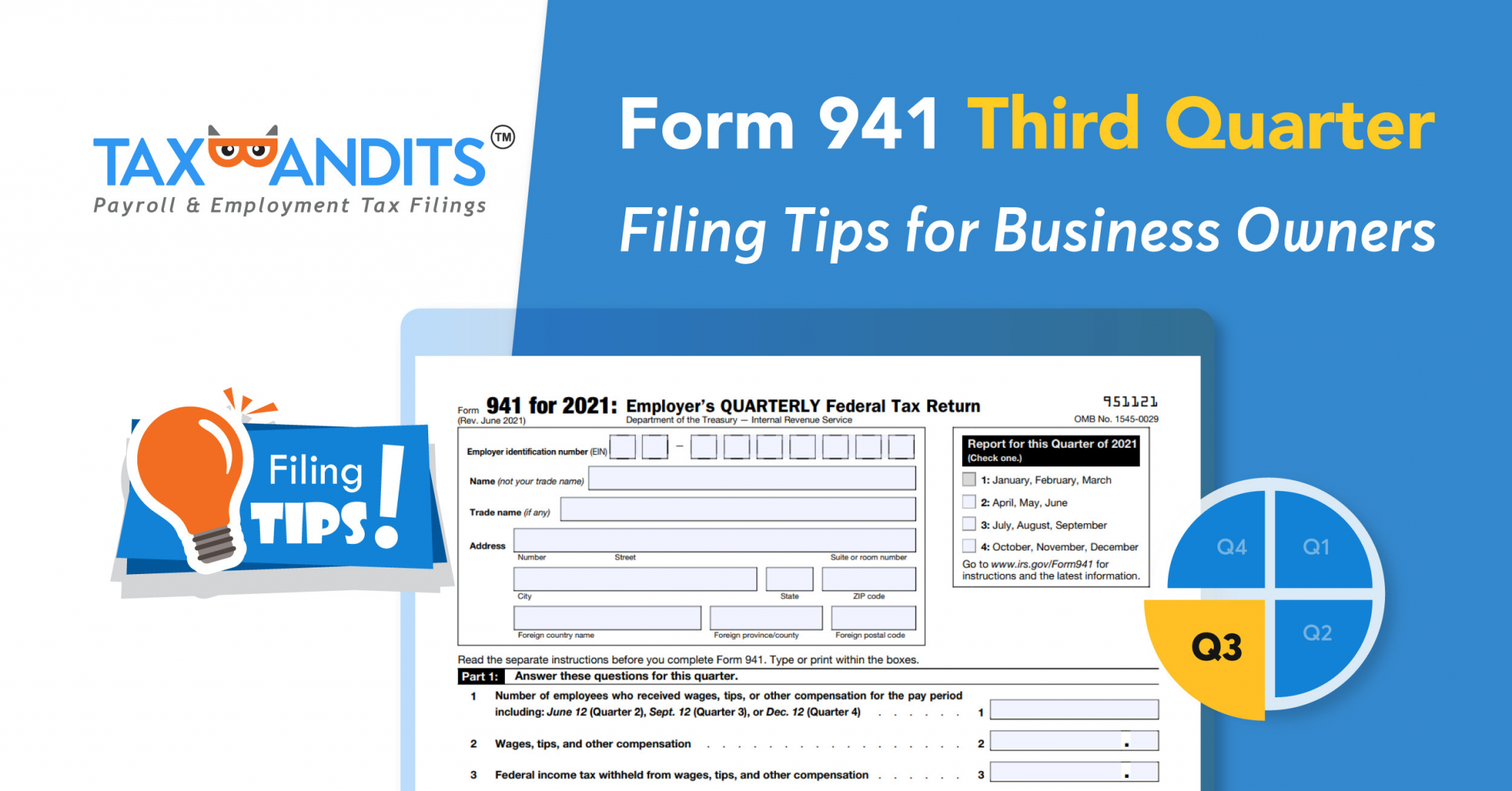 Form 941 Third Quarter Filing Tips for Business Owners Blog TaxBandits