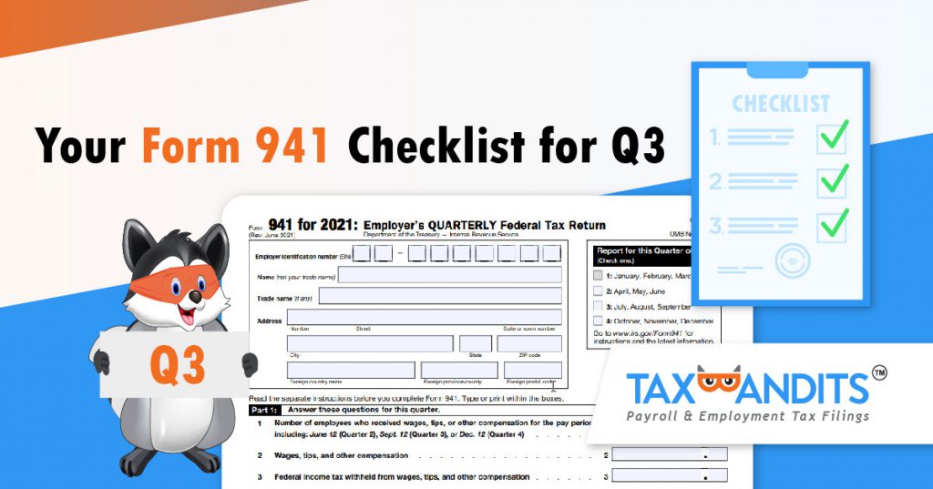 Form 941 for Q3 2021