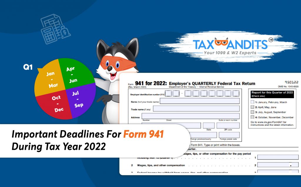 Important Deadlines For Form 941 During Tax Year 2022 Blog TaxBandits