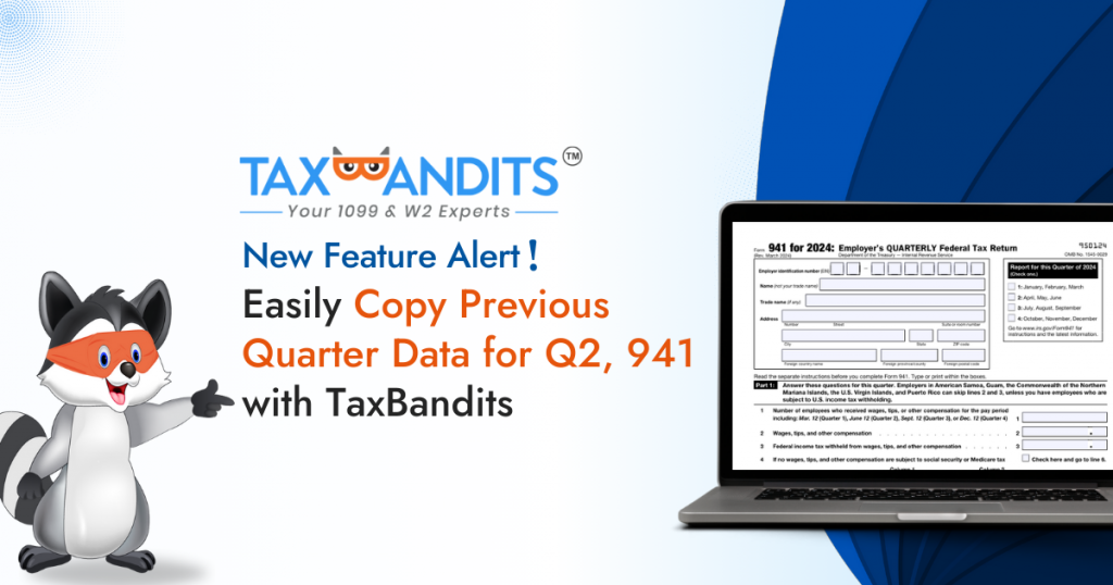 TaxBandits' 941 Copy Return feature