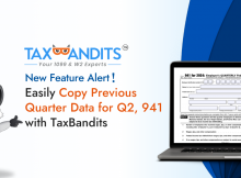 TaxBandits' 941 copy return feature