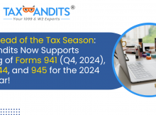 TaxBandits Now Supports E-Filing of Forms 941 (Q4, 2024), 940, 944, and 945 for 2024 Tax Year