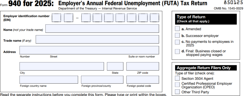 940 Form 2025