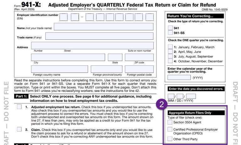 The IRS Released Draft Form 941-X for 2026: Things to Know Before ...