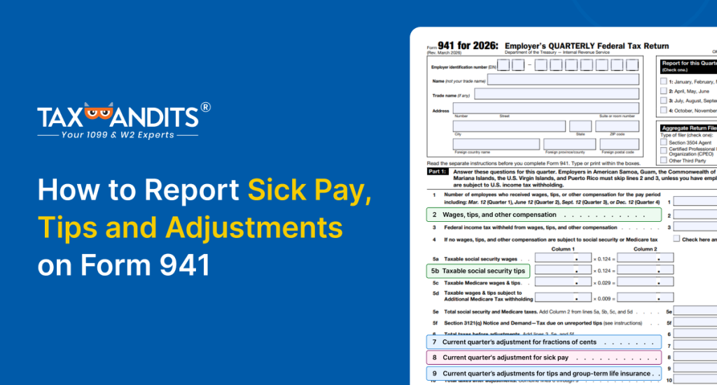 How to Report Sick Pay, Tips, and Adjustments on Form 941