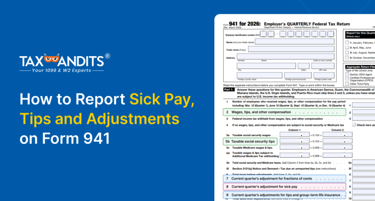 How to Report Sick Pay, Tips, and Adjustments on Form 941